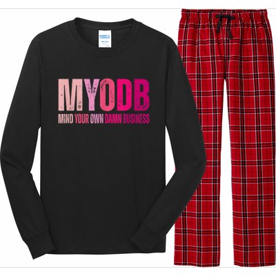 Tim Walz 2024 Mind Your Own Damn Business Long Sleeve Pajama Set