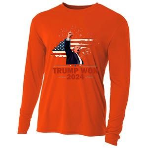 Trump Won 2024 Election President 47 Th Cooling Performance Long Sleeve Crew