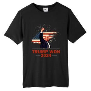 Trump Won 2024 Election President 47 Th Tall Fusion ChromaSoft Performance T-Shirt