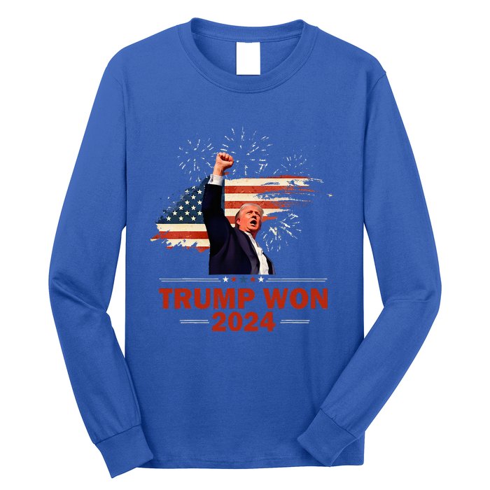 Trump Won 2024 Election President 47 Th Long Sleeve Shirt