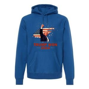 Trump Won 2024 Election President 47 Th Premium Hoodie