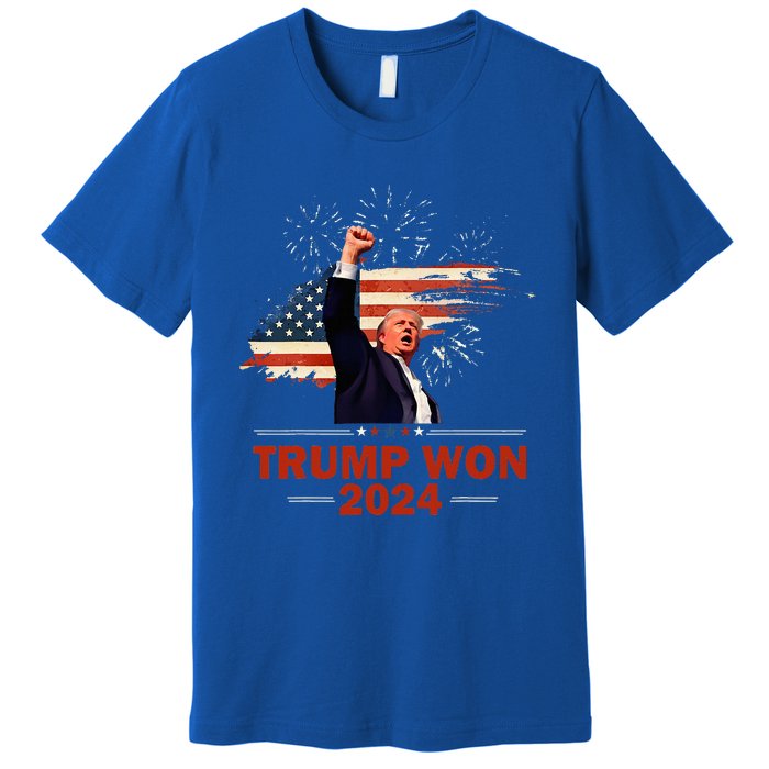 Trump Won 2024 Election President 47 Th Premium T-Shirt