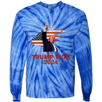 Trump Won 2024 Election President 47 Th Tie-Dye Long Sleeve Shirt