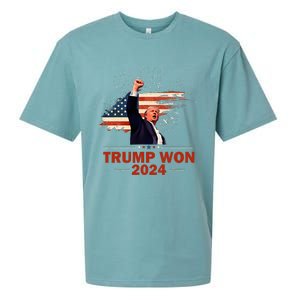 Trump Won 2024 Election President 47 Th Sueded Cloud Jersey T-Shirt