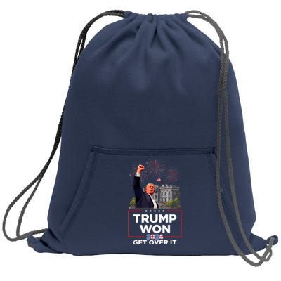 Trump Won 2024 President 47th Of White House Donald Trump Sweatshirt Cinch Pack Bag