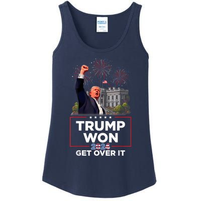 Trump Won 2024 President 47th Of White House Donald Trump Ladies Essential Tank