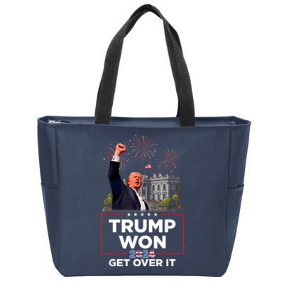 Trump Won 2024 President 47th Of White House Donald Trump Zip Tote Bag