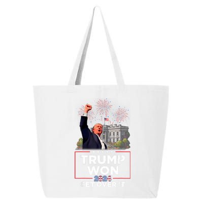 Trump Won 2024 President 47th Of White House Donald Trump 25L Jumbo Tote