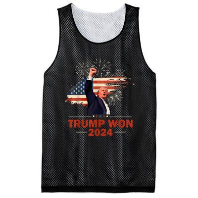 Trump Won 2024 Election President 47 Th American Flag Mesh Reversible Basketball Jersey Tank