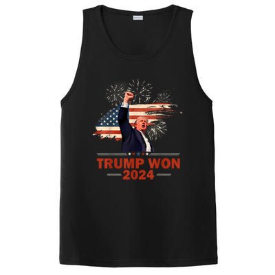 Trump Won 2024 Election President 47 Th American Flag PosiCharge Competitor Tank