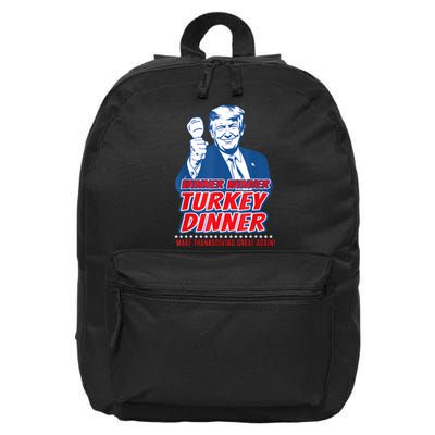 Trump Won 2024 Winner Winner Turkey Dinner 47th President 16 in Basic Backpack