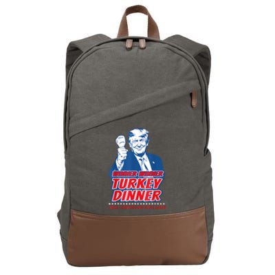 Trump Won 2024 Winner Winner Turkey Dinner 47th President Cotton Canvas Backpack