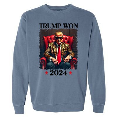 Trump Won 2024 Trump 47 Team Trump For Women Gift Garment-Dyed Sweatshirt