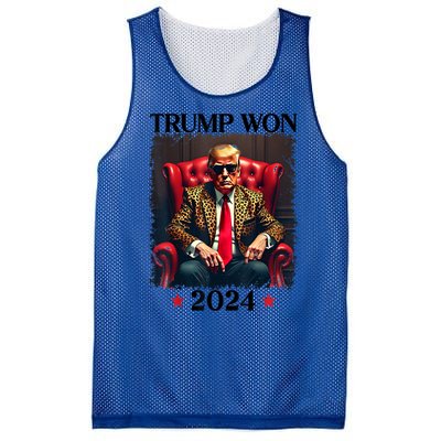 Trump Won 2024 Trump 47 Team Trump For Women Gift Mesh Reversible Basketball Jersey Tank