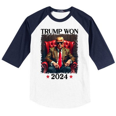 Trump Won 2024 Trump 47 Team Trump For Women Gift Baseball Sleeve Shirt