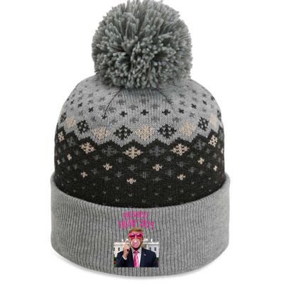 Trump Won 2024 President Trump Blowing Gum The Baniff Cuffed Pom Beanie