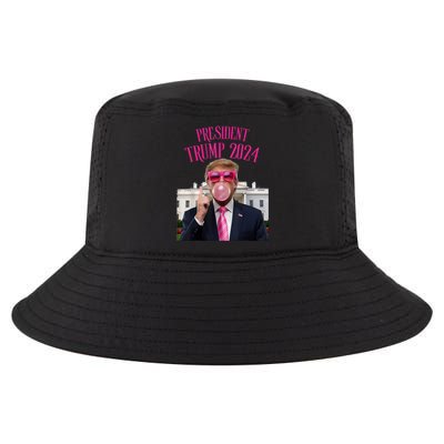 Trump Won 2024 President Trump Blowing Gum Cool Comfort Performance Bucket Hat