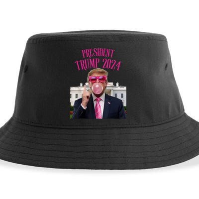 Trump Won 2024 President Trump Blowing Gum Sustainable Bucket Hat