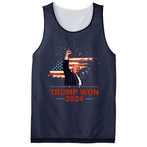 Trump Won 2024 Election President 47 Th American Flag Mesh Reversible Basketball Jersey Tank