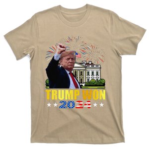 Trump Won 2024 White House Us Vote 47th President Election T-Shirt