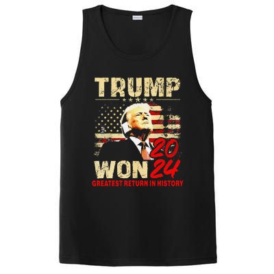 Trump Won 2024 Greatest Return In History 47th President PosiCharge Competitor Tank