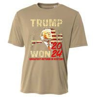 Trump Won 2024 Greatest Return In History 47th President Cooling Performance Crew T-Shirt