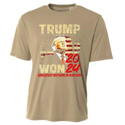 Trump Won 2024 Greatest Return In History 47th President Cooling Performance Crew T-Shirt