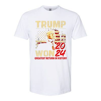 Trump Won 2024 Greatest Return In History 47th President Softstyle CVC T-Shirt