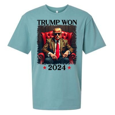 Trump Won 2024 Trump 47 Team Trump Sueded Cloud Jersey T-Shirt