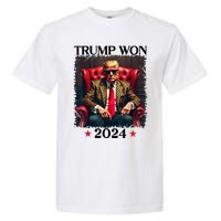 Trump Won 2024 Trump 47 Team Trump Garment-Dyed Heavyweight T-Shirt