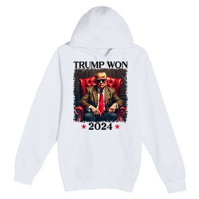 Trump Won 2024 Trump 47 Team Trump Premium Pullover Hoodie