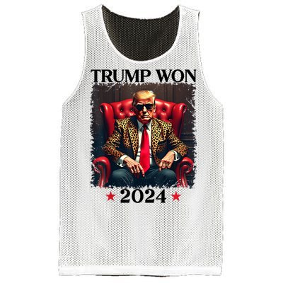 Trump Won 2024 Trump 47 Team Trump Mesh Reversible Basketball Jersey Tank