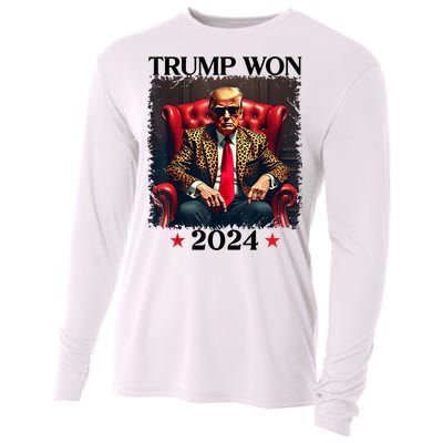 Trump Won 2024 Trump 47 Team Trump Cooling Performance Long Sleeve Crew