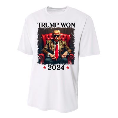 Trump Won 2024 Trump 47 Team Trump Performance Sprint T-Shirt