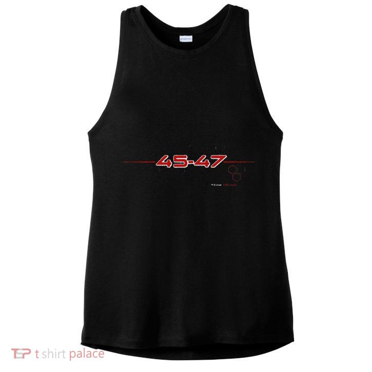 Trump Won 2024 Maga 45 47 Futuristic Team Trump Ladies PosiCharge Tri-Blend Wicking Tank
