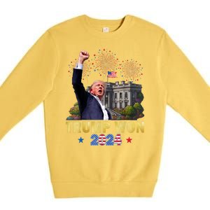 Trump Won 2024 President 47th Of White House Gift Premium Crewneck Sweatshirt