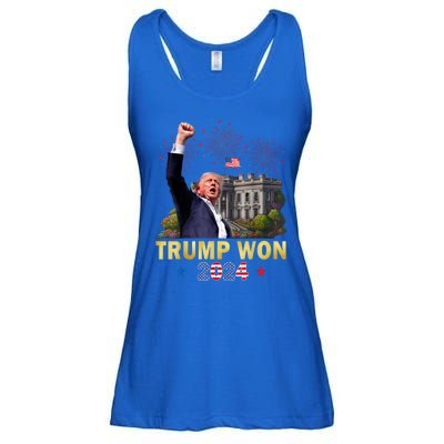 Trump Won 2024 President 47th Of White House Gift Ladies Essential Flowy Tank