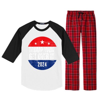 Trump Won 2024 Trump President Usa Election Trump Victory Gift Raglan Sleeve Pajama Set