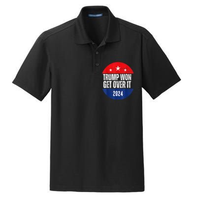 Trump Won 2024 Trump President Usa Election Trump Victory Gift Dry Zone Grid Polo