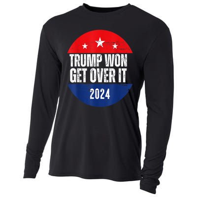 Trump Won 2024 Trump President Usa Election Trump Victory Gift Cooling Performance Long Sleeve Crew