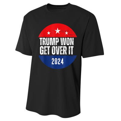 Trump Won 2024 Trump President Usa Election Trump Victory Gift Performance Sprint T-Shirt