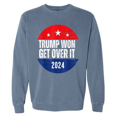 Trump Won 2024 Trump President Usa Election Trump Victory Gift Garment-Dyed Sweatshirt