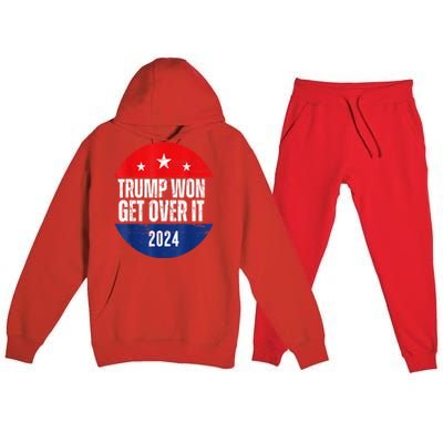 Trump Won 2024 Trump President Usa Election Trump Victory Gift Premium Hooded Sweatsuit Set