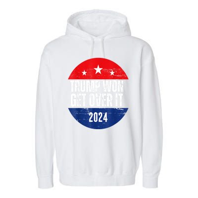 Trump Won 2024 Trump President Usa Election Trump Victory Gift Garment-Dyed Fleece Hoodie