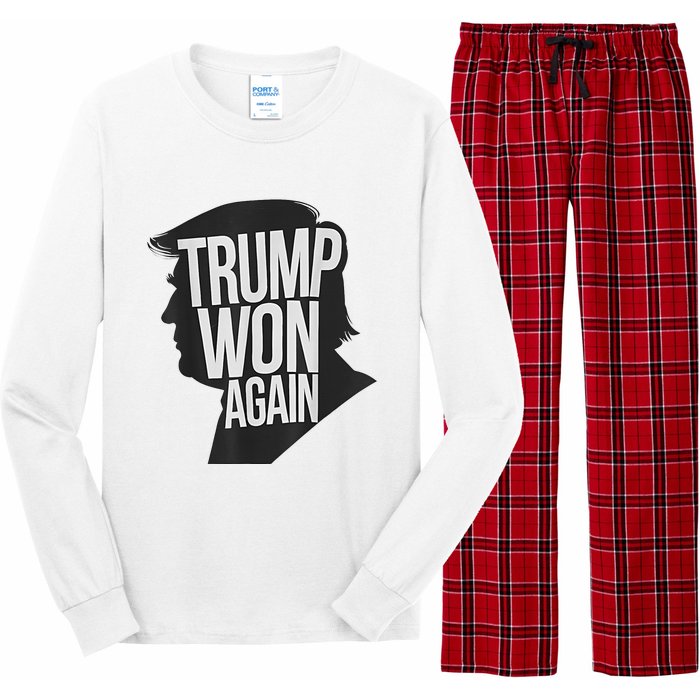 Trump Wins 2024 Election Trump Won 2024 Long Sleeve Pajama Set