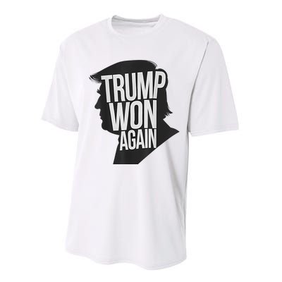 Trump Wins 2024 Election Trump Won 2024 Performance Sprint T-Shirt