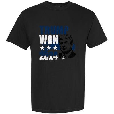 Trump Won 2024 President 47th Of White House Donald Trump Garment-Dyed Heavyweight T-Shirt