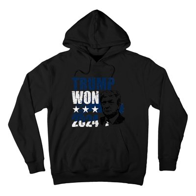 Trump Won 2024 President 47th Of White House Donald Trump Hoodie