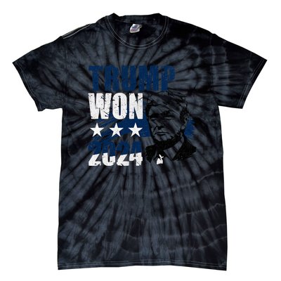 Trump Won 2024 President 47th Of White House Donald Trump Tie-Dye T-Shirt