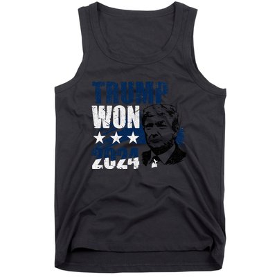 Trump Won 2024 President 47th Of White House Donald Trump Tank Top